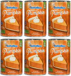 (Pack of 6) Bakeroo Tinned Pumpkin Puree (Pumpkin Pie Filling) - 425g , 100% Natural