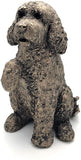 Cockapoo Clover With Paw Up Figure In Cold Cast Bronze