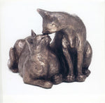 'Felix and Oscar' Bronze Cat Sculpture by Paul Jenkins