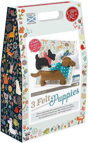 The Crafty Kit Company Felt Puppies Sewing Kit for Children