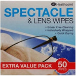 Healthpoint Spectacle Wipes Extra Value 6 Packs of 52 = 312 wipes