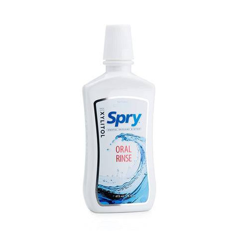 Spry Xylitol Oral Rinse, Natural Cool Mint - 473ml