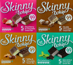 Skinny Whip 25g Chocolate Bars Guilt Free 99 Cal 4 Flavours Strawberry - Toffee - Mint - Double Chocolate 20 bars Total