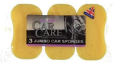 Super Bright: Car Care, Car Wash, Window Cleaning (3 x jumbo car sponges)